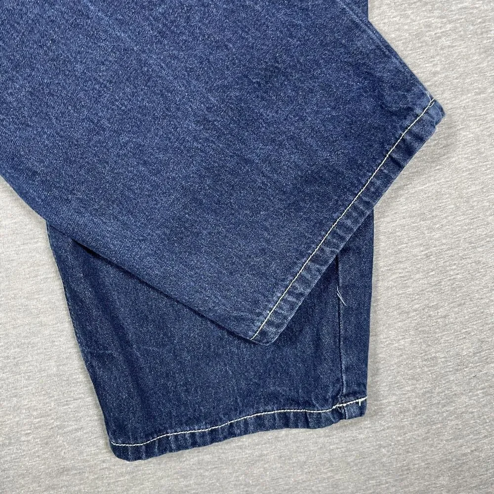 NINTH IDLE HALL Jeans Mens 31x29 Blue Straight Relaxed Embroidered Mid Rise
